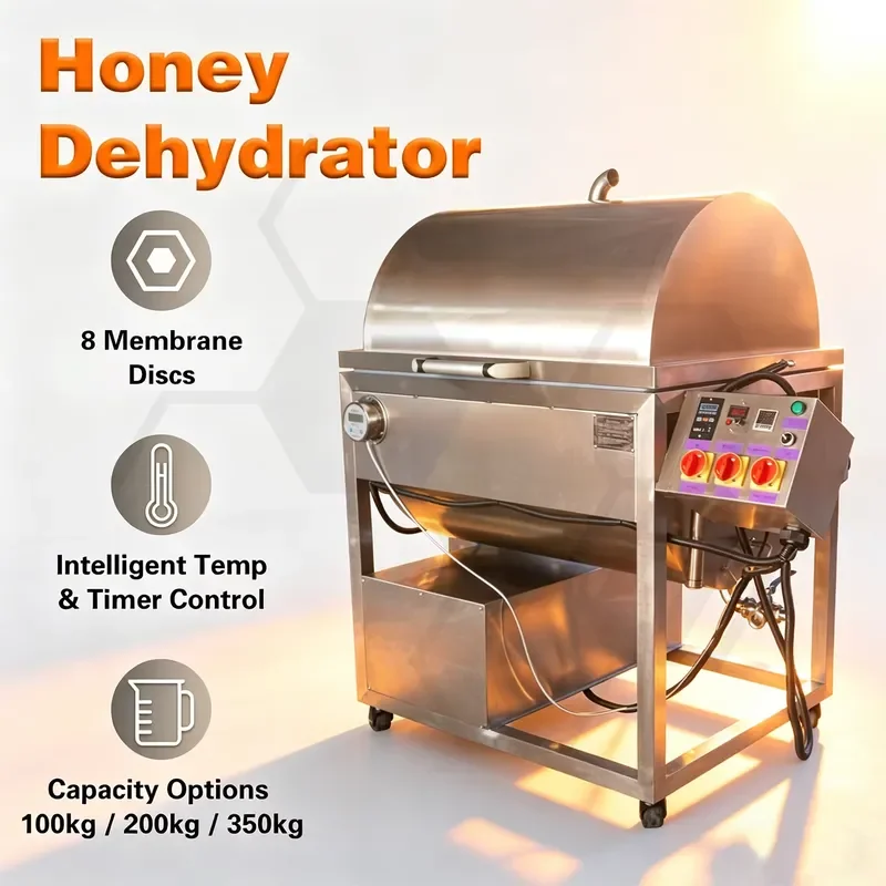 304 Stainless Steel Automatic Honey Moisture Extraction with Motor and 8pcs Membranes for Water Evaporation