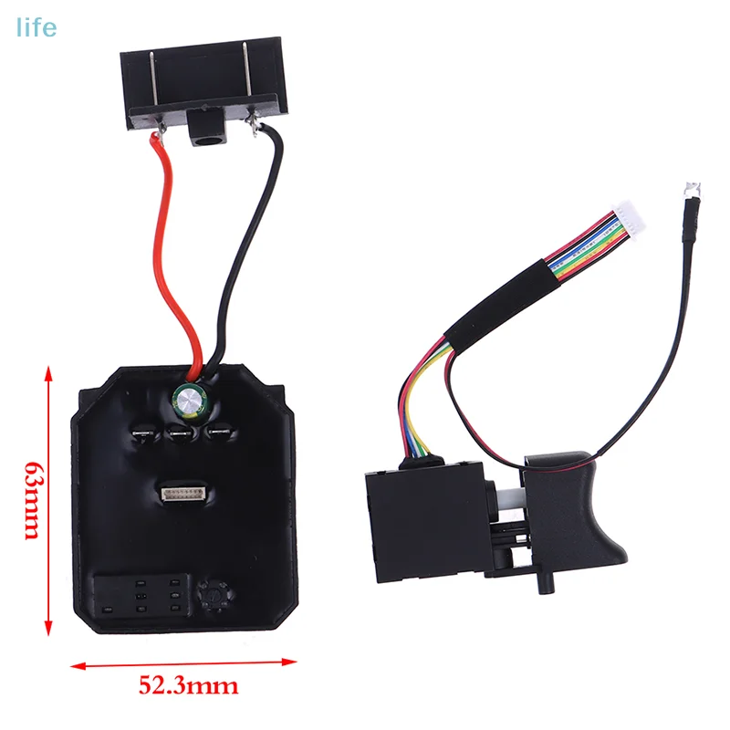 1 Control Board + Switch 18V 21V For Darty 2106 Brushless Electric Spanner Main Board Accessories Brushless Control Board