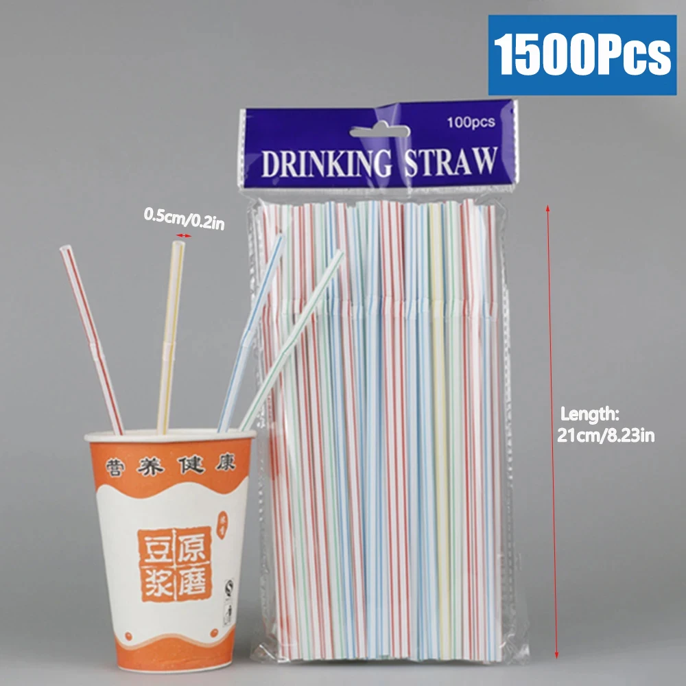 50/1000/3000 Stuks Kleurrijke Rietjes Rietjes Bar Melk Thee Party Bruiloft Keuken Woonaccessoires Drank Stro groothandel