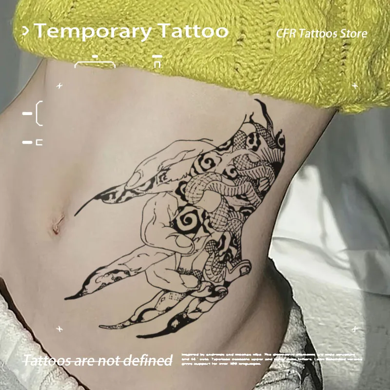 

Sexy Devil's Hand Herbal Juice Tattoo Sticker Women Man Long Lasting Temporary Tattoos Wedding Cool Stuff Hip Hop Cheap Tatto