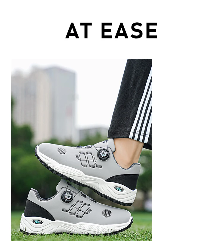 Herren-Golfschuhe für Herbst und Sommer, mit dicken und flexiblen Sohlen, bequem und atmungsaktiv, mit praktischem Twist-Lock-Design, geeignet für den täglichen Freizeitgebrauch, Golf, Outdoor-Sport und andere Aktivitäten – Detail 4