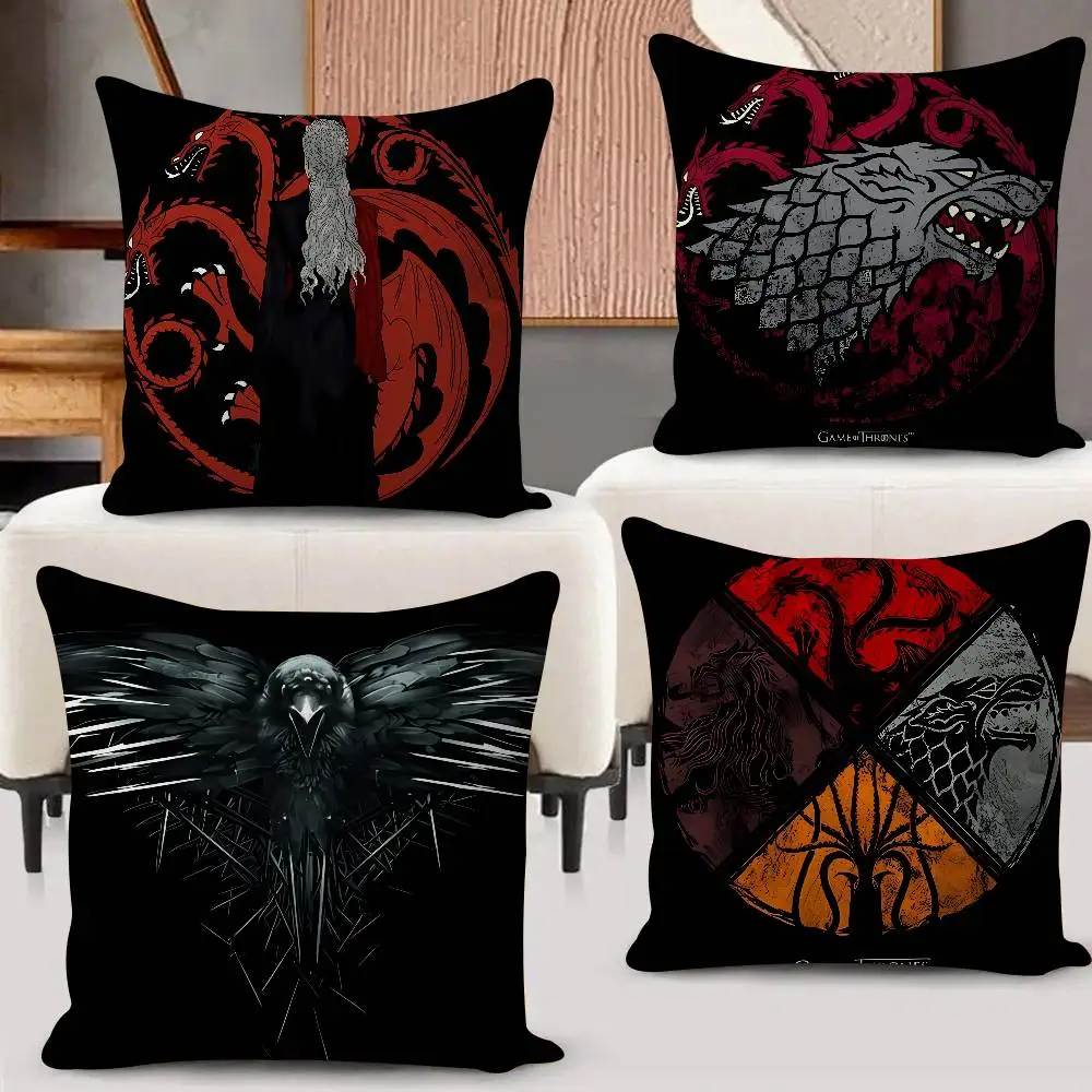 TV-G-GamES Of T-ThroneS Pillow Case For Sofa Decor Car Office Room Printing Cushion Cover Decorations And Protector