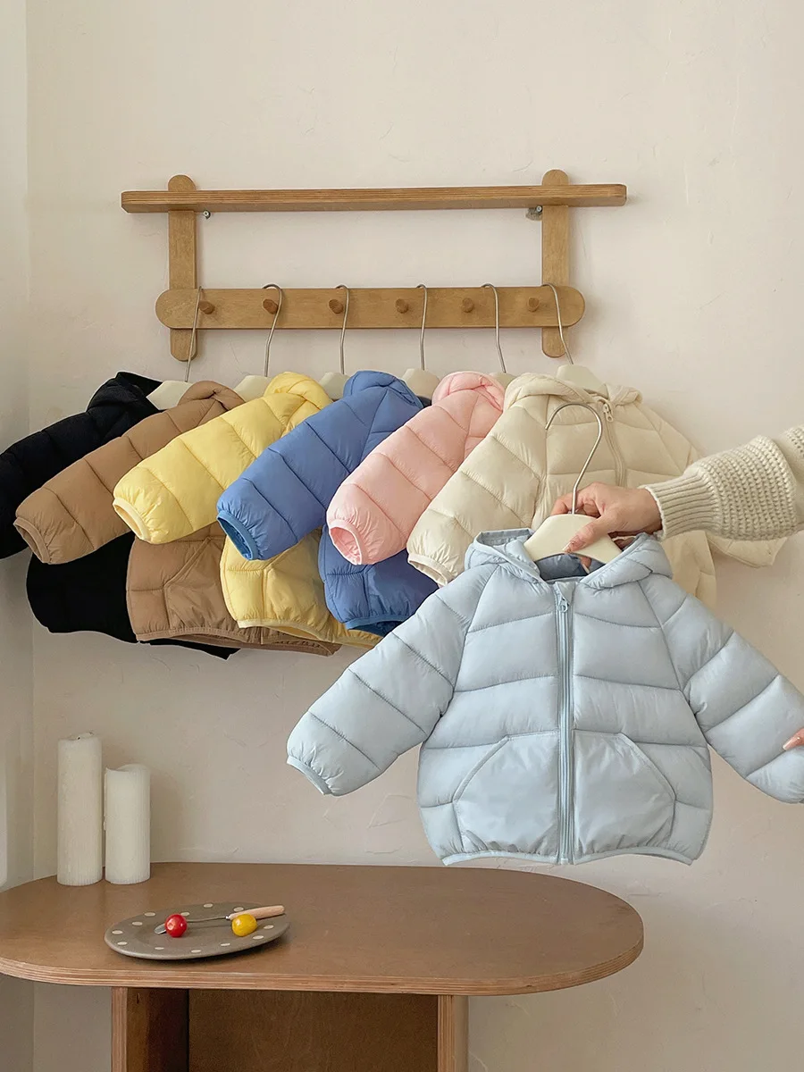 MILANCEL Winter Jacket for Girls 1-5T Children's Jacket Solid Color Thin Kids' Outerwear and Coats 6 Colors Kids Clothes Girls