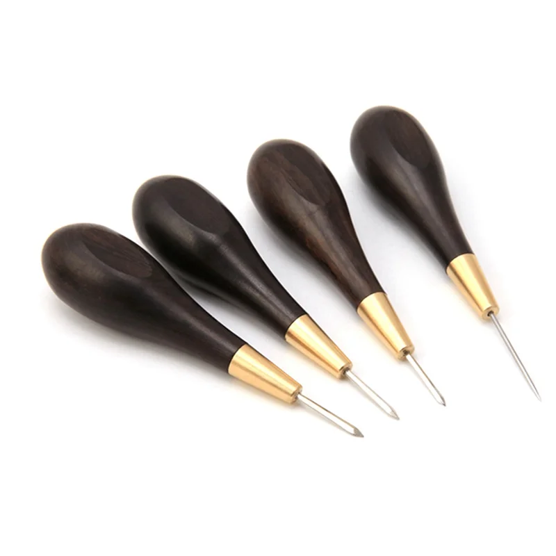 

A32P_4Pcs Leather Sewing Awl Craft Tool Hand Sewing Handmade Leather DIY Sewing Machine Taper