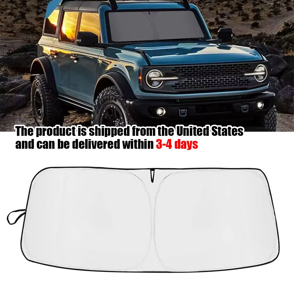 

Car Windshield Sunshade Cover For Ford Bronco 2/4 Door 2021-2023 Front Window Sun Shade Visor UV Protection Car Accessories