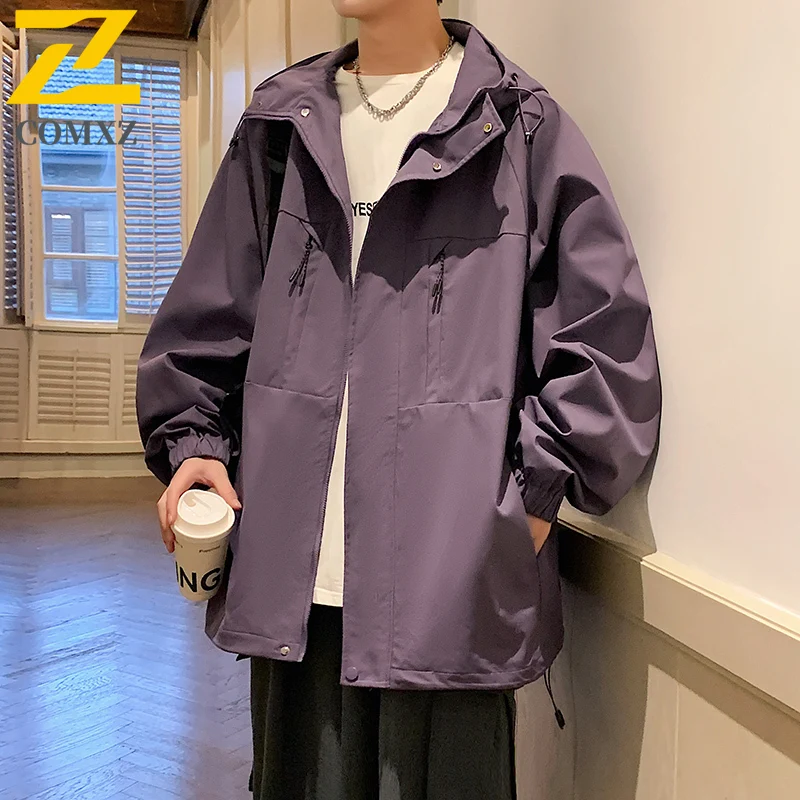 

Spring Autumn Men Casual Jacket Coat Outdoor Sports Hoodie Outwear 2025 New Hiking Camping Climbing Jackets Street Men's Clothes