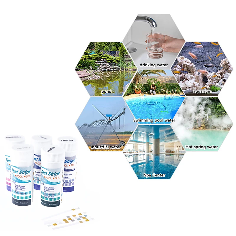 

50Pcs Chlorine Dip Test Strips Hot Tub Spa Swimming Pool Ph Tester Paper Multifunctional Test Paper Home Garden Accessories