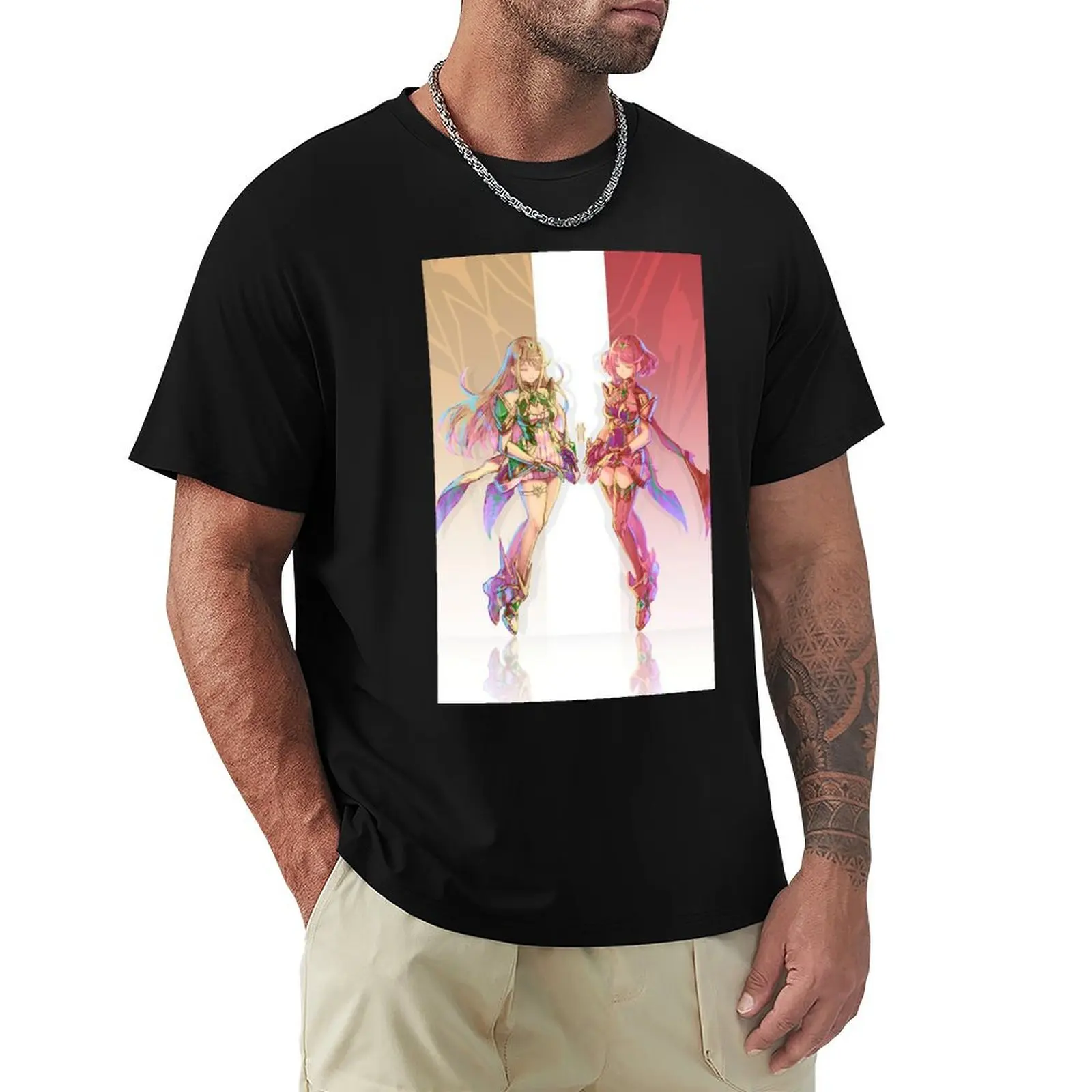 Xenoblade Chronicles 2 T-Shirt Basic Solid Color Short Sleeve Cotton Top