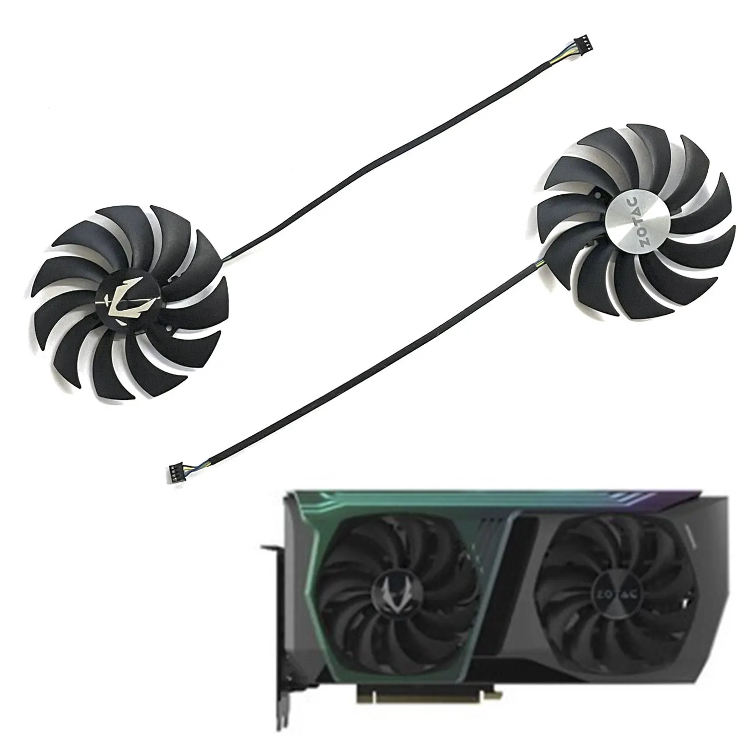 For ZOTAC GAMING GeForce RTX 3070 AMP Holo LHR Graphics Card Cooling Fan CF1010U12S GAA8S2U RTX 3070 AMP Holo LHR GPU Fan