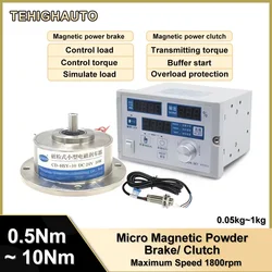 Micro Magnetic Powder Brake Clutch 1800rpm 0.5-10Nm 0.05-1kg Magnetic Particle Clutches for Printing Machine Textile Machine