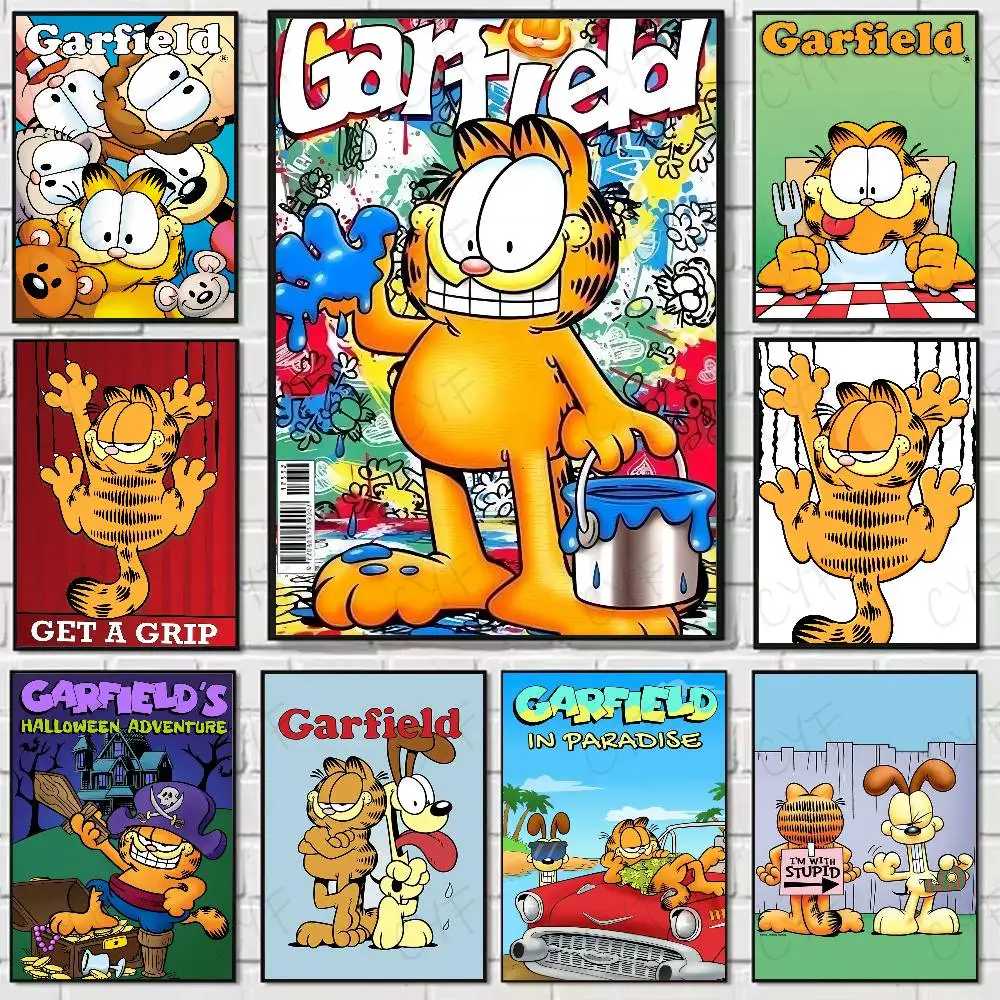 1pc G-Garfield Poster HD art sticky wall waterproof home living room bedroom bar aesthetic decoration