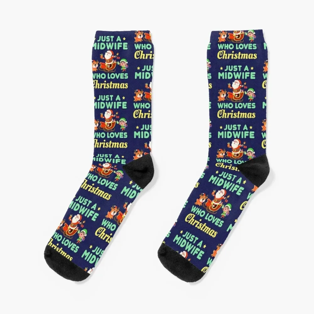 

Just a Midwife Who Loves Christmas Socks designer kawaii loose summer Socks For Man Women's