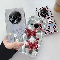 For Redmi A3 14C A5 15 13C 15C Note 13 8 9 Pro Xiaomi Poco X3 X4 M4 Pro 4G Case Phone Cover Flower Leopard Silicone Clear Bags