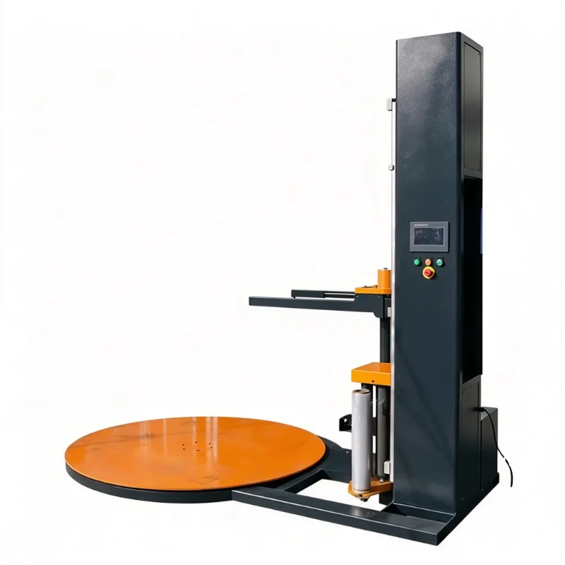 Pre-Stretch Automatic Pallet Wrapping Machine Saves Film Cost Improves Work Efficiency Tray Packaging for Warehouses Customized