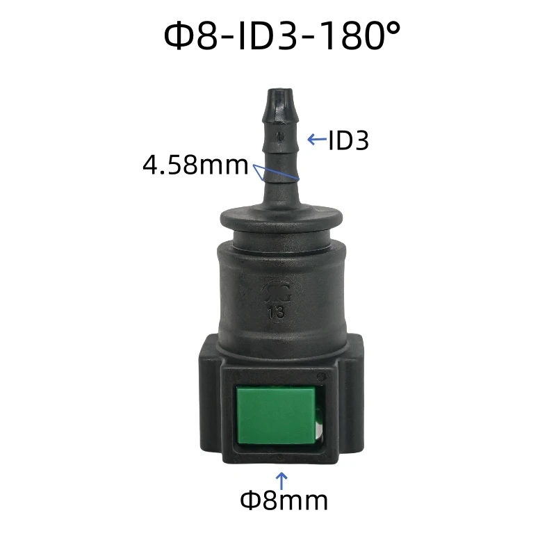 D8 ID3 fuel line quick connector plastic SAE 8mm straight female connector fittings joint for petrol and diesel for car 2pcs