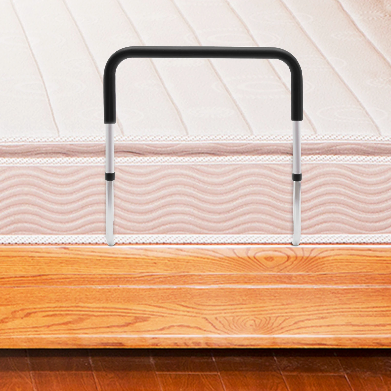 قضبان سرير لكبار السن للسلامة، حاجز مساعدة للسرير لمنع السقوط مع ارتفاع قابل للتعديل، قضيب إمساك بجانب السرير، يدعم 300 رطل