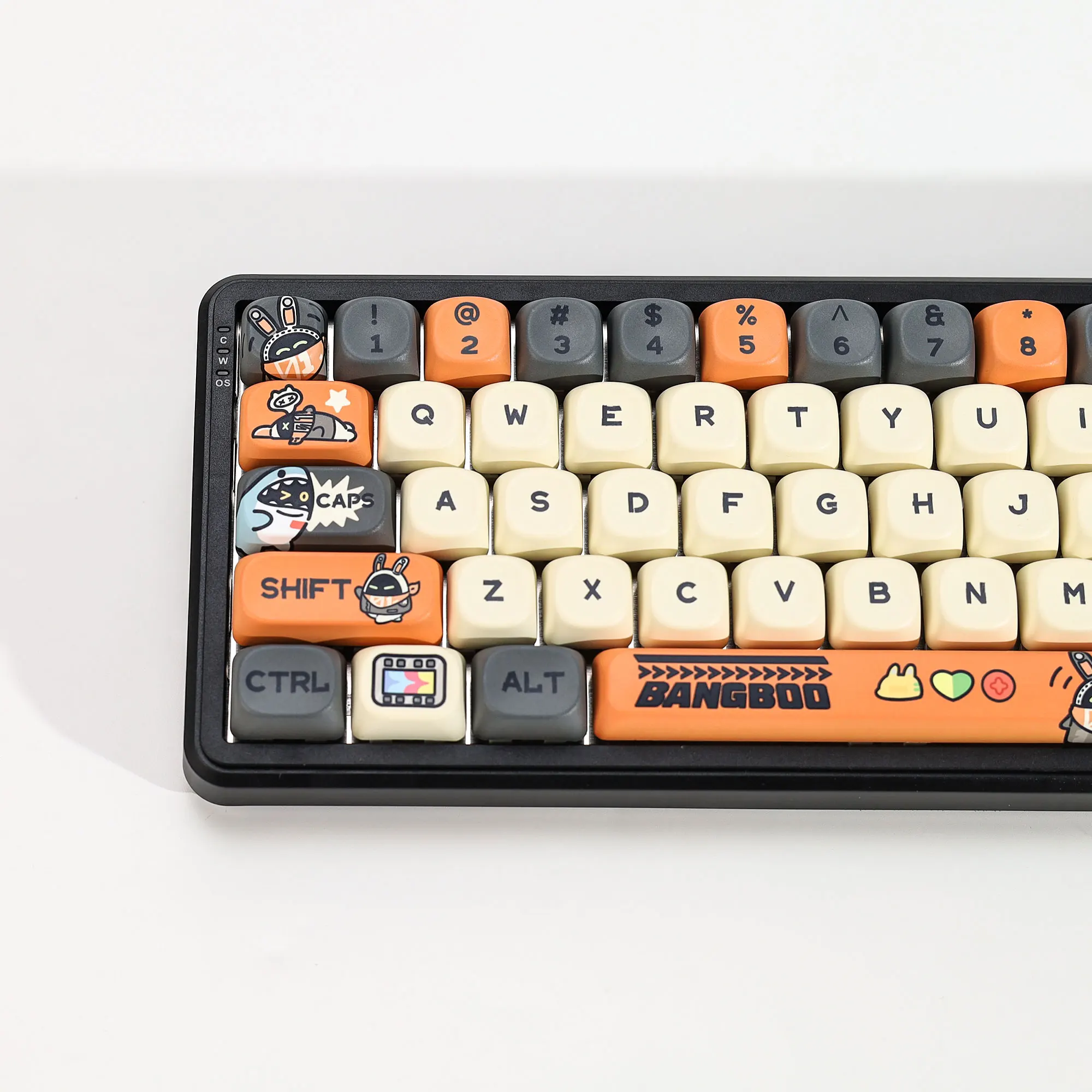 KBDiy ZZZ Bangboo Themen-Keycaps Anime Niedliche KOA MOA Profil PBT Tastenkappen ISO Benutzerdefinierte DIY für 60% Gaming Mechanische Tastatur Tastenkappen – Detail 8