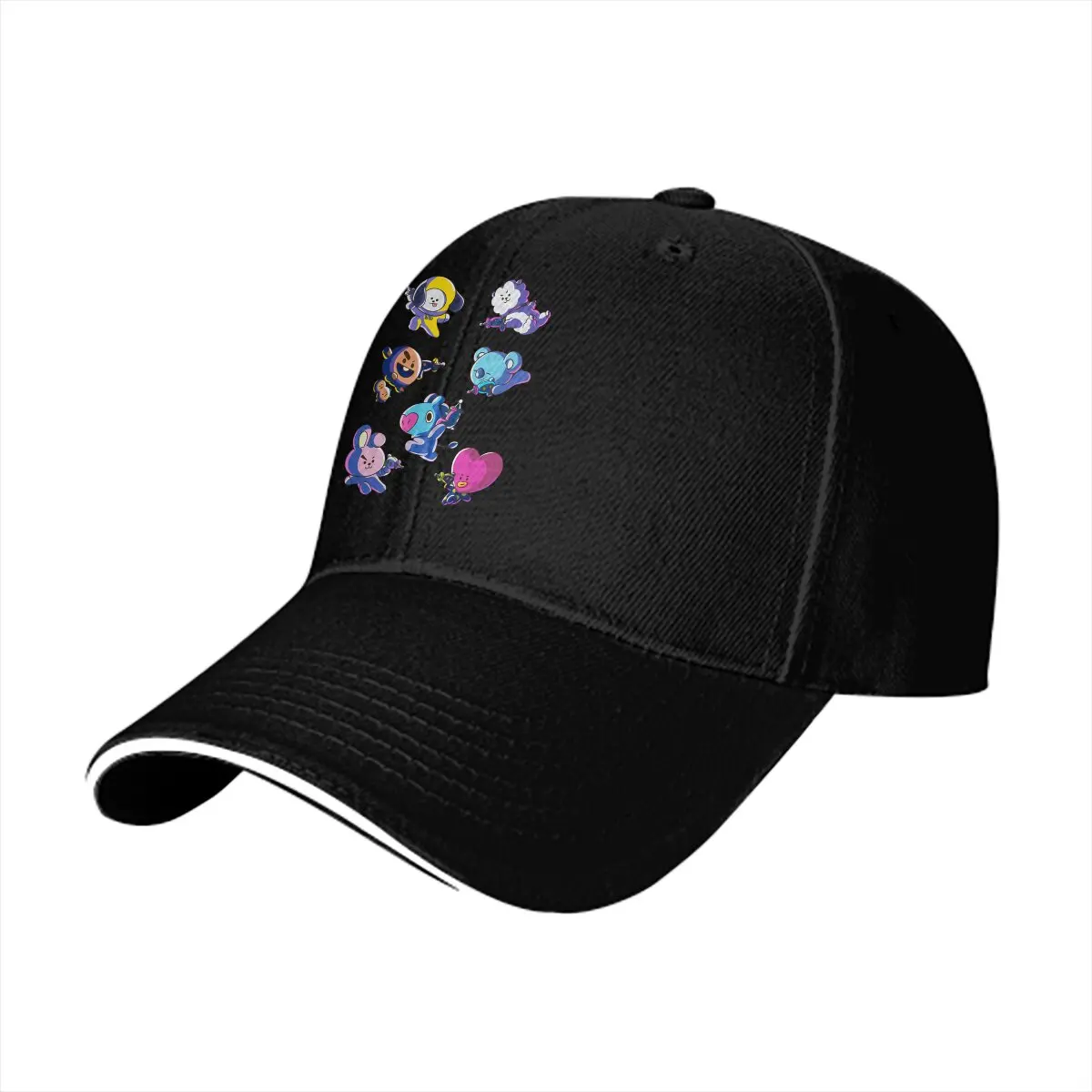 Space Invaders Multicolor Hat Peaked Cap Cartoon Characters Personalized Visor Protection Hats