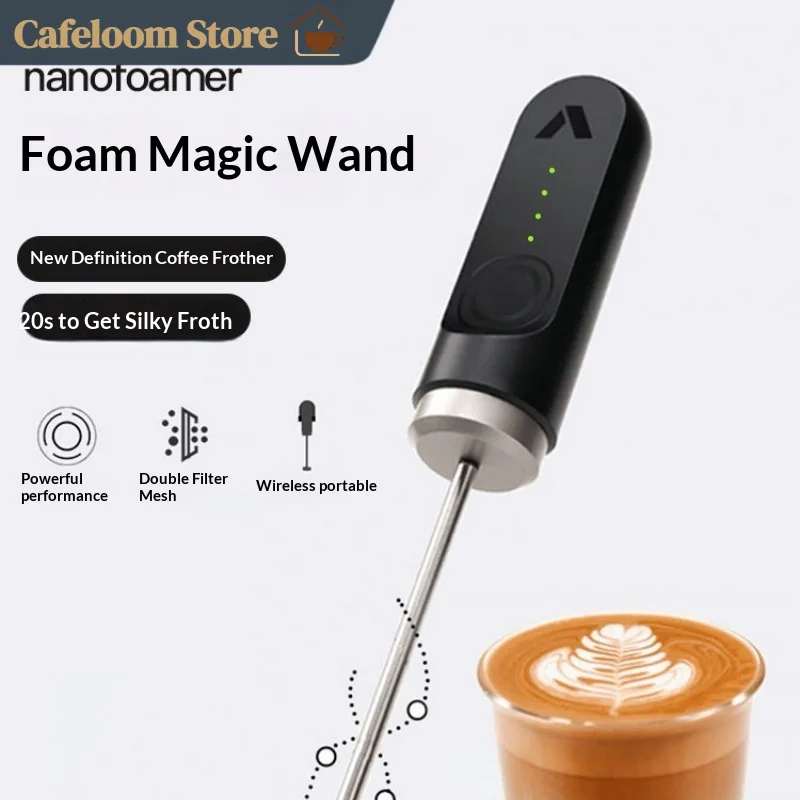 Subminimal Nanofoamer Lithium Handheld Electric Milk Frother Rechargeable Portable Coffee Foam Maker For Home Kitchen Coffee Use
