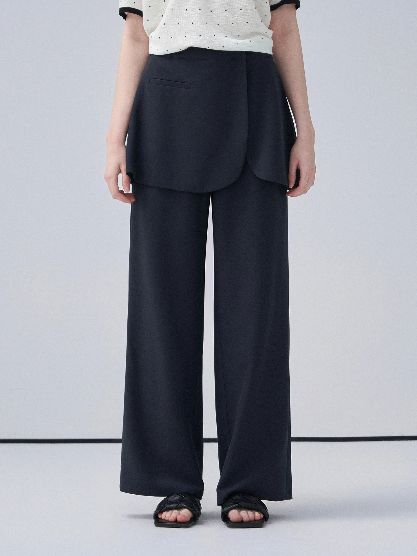 LIEDU Autumn Korean Fashion Women High Waist Flared Wide Leg Pants Plus Size  Stretch Work Trousers Office Elegant Casual Outfit