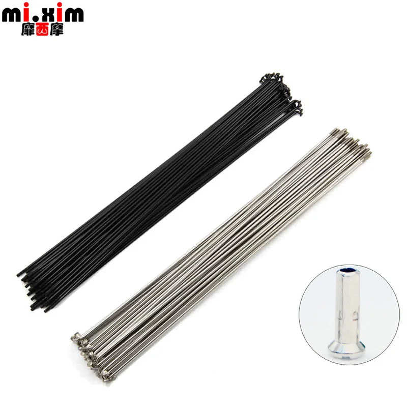 

10PCS 186/188/233/235/259/261/292/294mm Bicycle Mountain Bike 14G Spokes 20/24/26/29 Inch Bike Spoke with Nipple stainless steel
