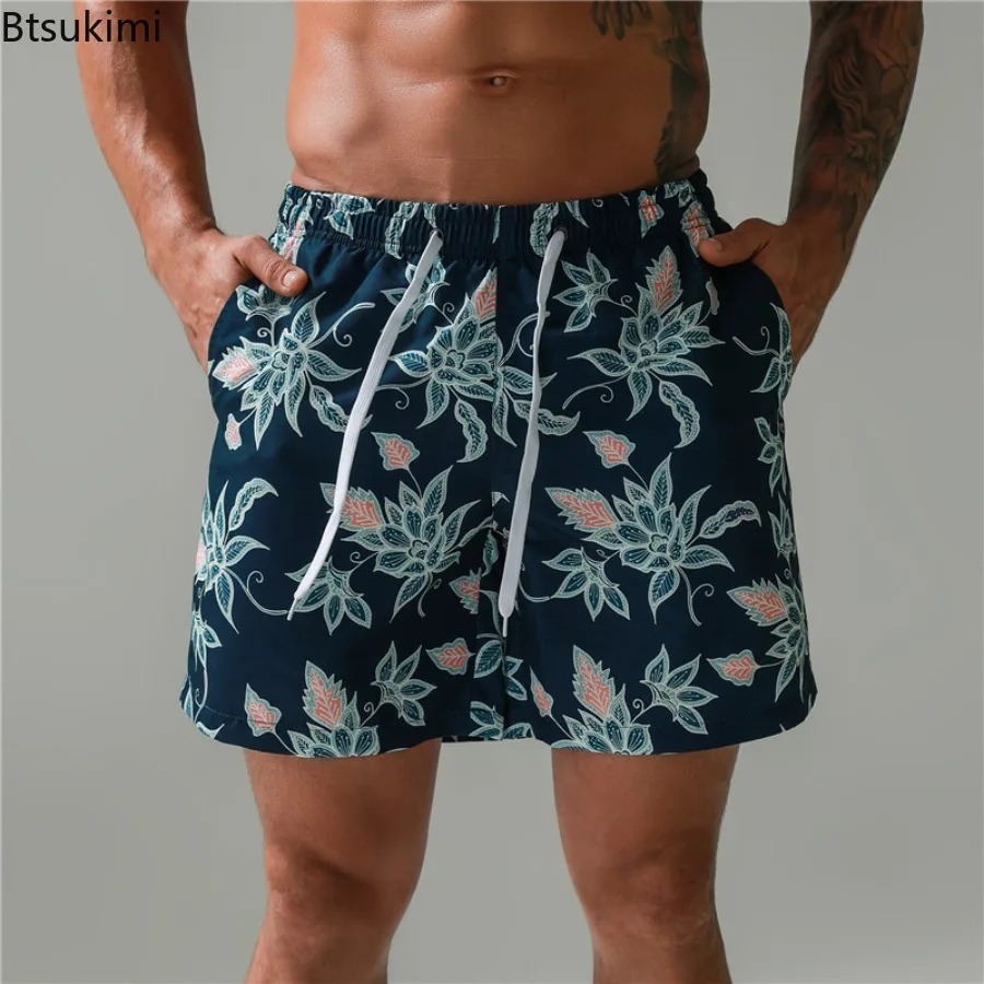 Summer New Style Men's Outdoor Beach Shorts Loose Casual Sports Training Pants Fashion Printing Quick-drying Surf Board Shorts