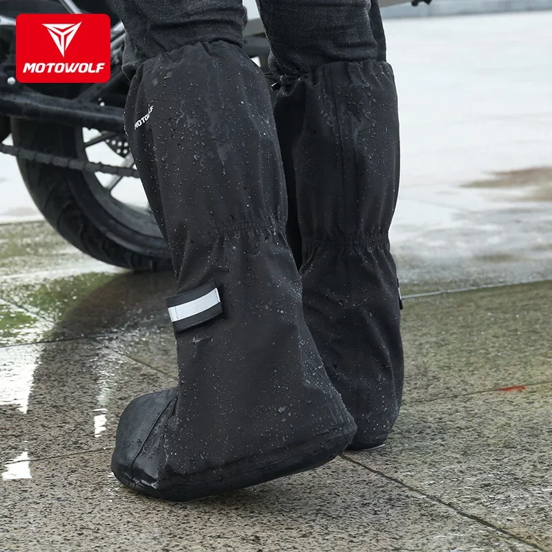 Men's Women's Waterproof Rainproof Motorcycle Shoe Cover, Outdoor Motobiker Bike Adjustable Cycling Riding Boot Cover Moto Items