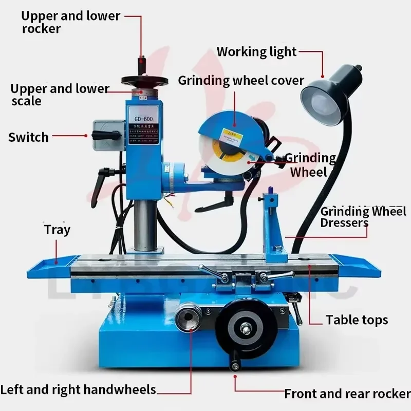 Universal Grinding Tapping Polishing Machine with Drill Sharpener Optinal Turning Grinder All Kinds of Welding 3-Sided