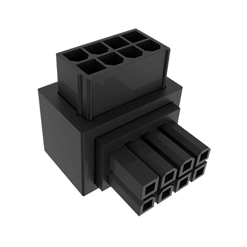 8Pin Female to 8pin Male 90 Degree Angled Power Adapter for Desktops Graphics Card Power Cable Adapter Connector