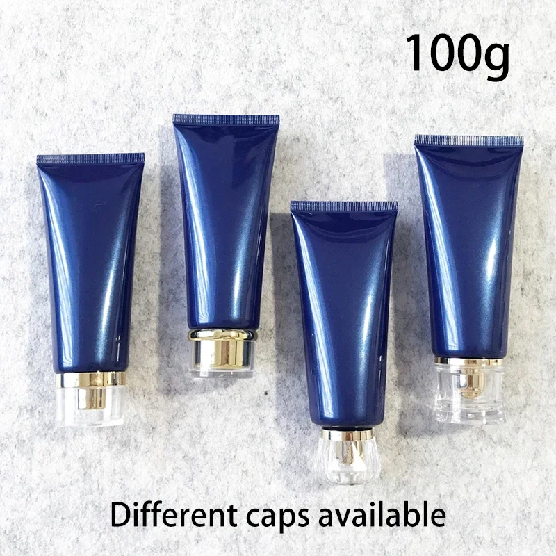 

100ml Blue Empty Plastic Cosmetic Container 100g Face Lotion Squeeze Tube Hand Cream Concealer Travel Bottle Free Shipping