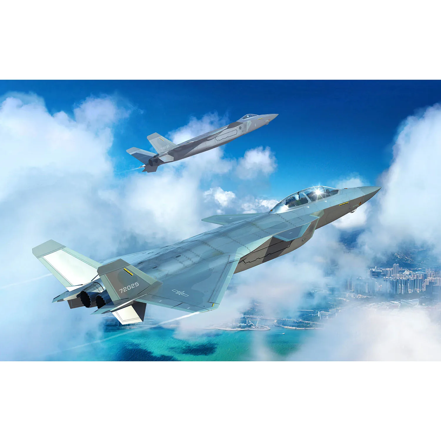 

1:48 Trumpeter 05864 Китайский J-20S Могучий дракон Warplane Модель Комплект Пластиковые статические украшения DIY Подробные игрушки для влюбленных Подарок