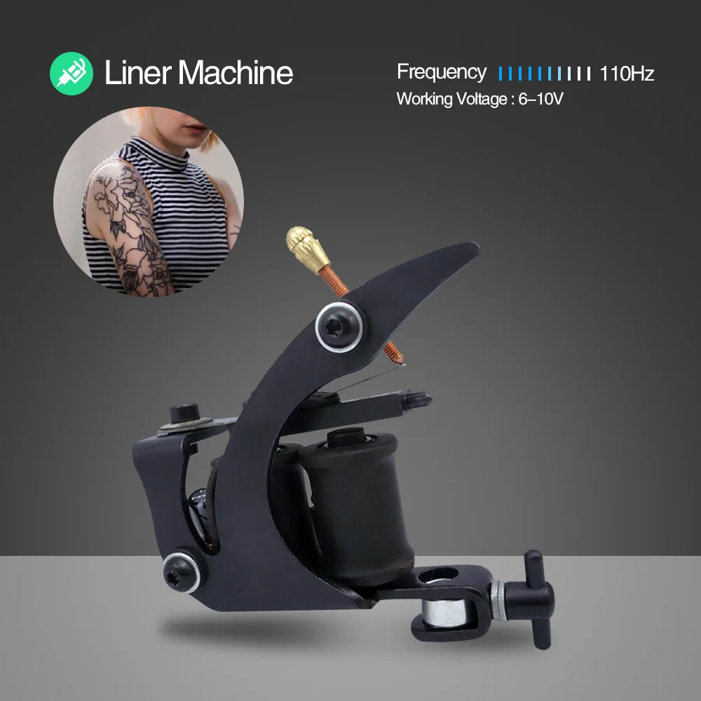Tattoo machine suit professional coil tattoo machine full set of tattoo equipment new secant fog tattoo machine