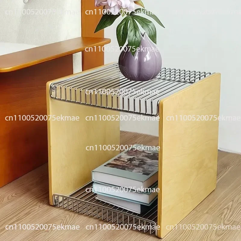Stainless Steel Combination Storage Rack Module Internet Celebrity Ins Corner Few Living Room Bedroom Coffee