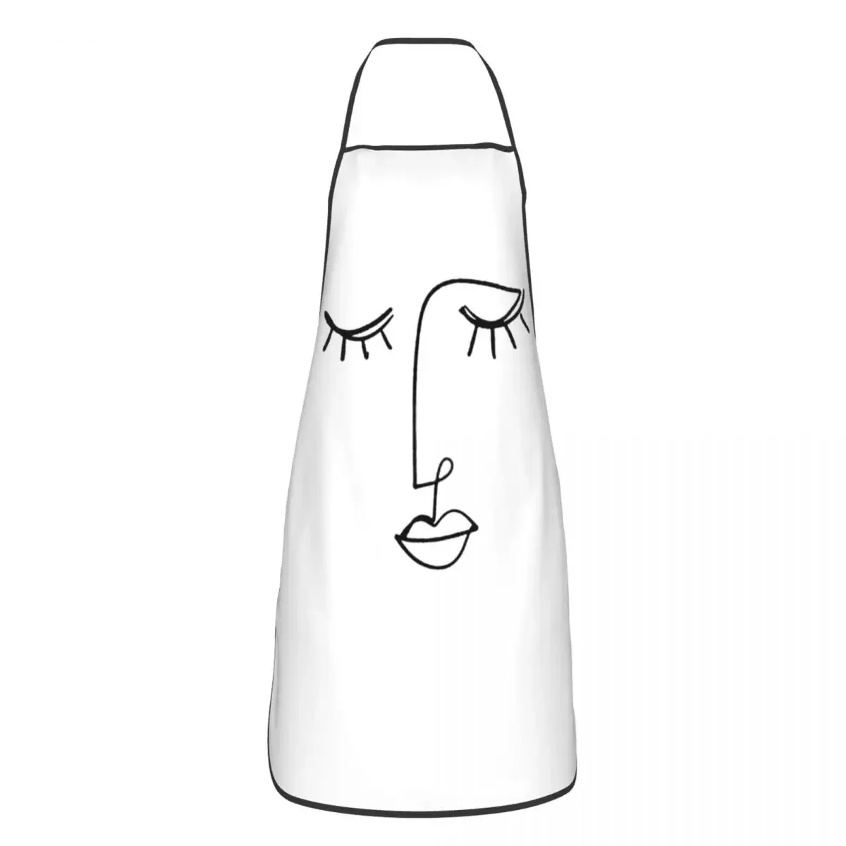 

One Line Face Art Funny Apron for Women Men Pablo Picasso Adult Unisex Kitchen Chef Bib Tablier Cuisine Cooking Baking Gardening