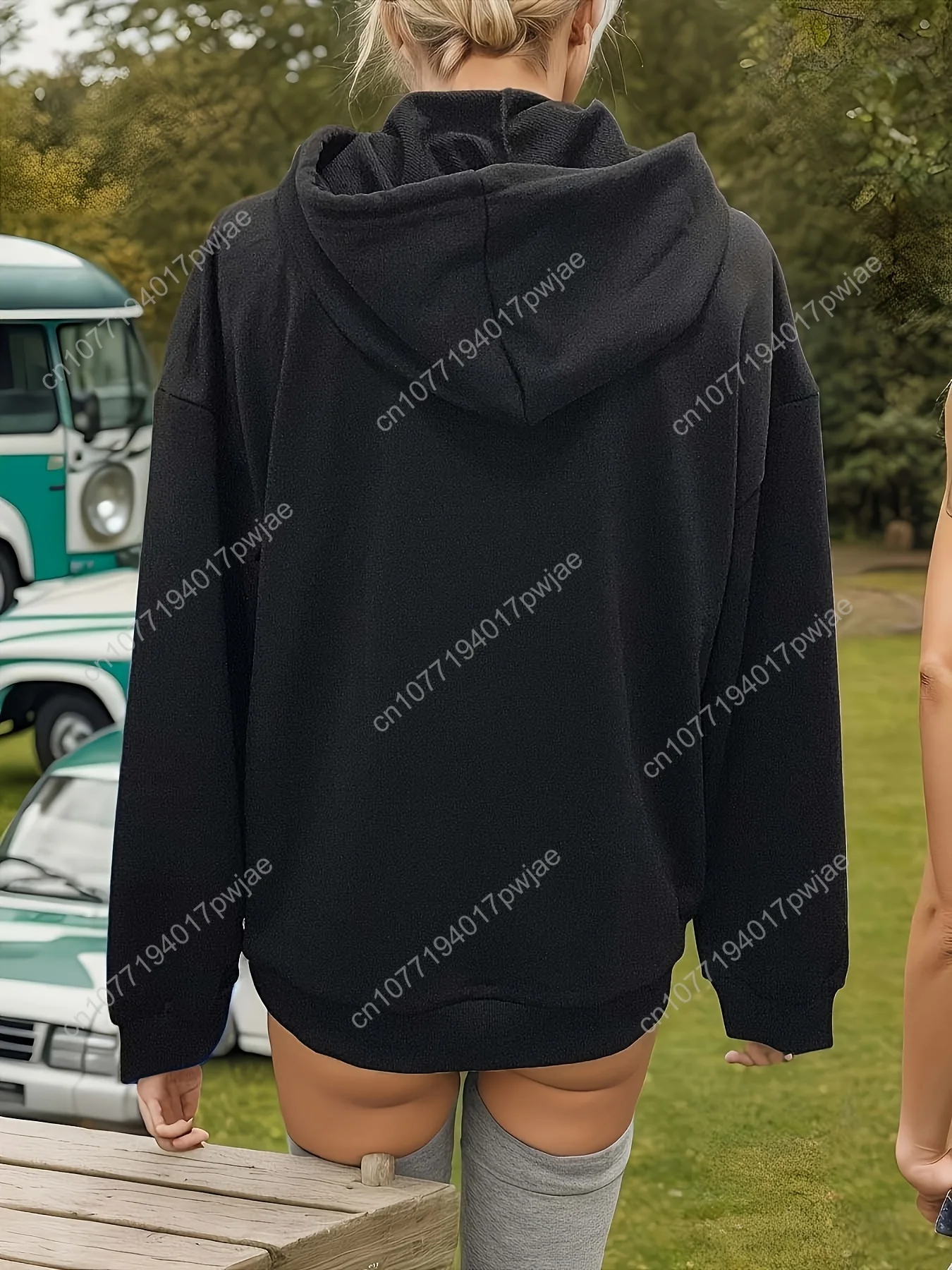 Sweat à capuche imprimé Dragon Knight vintage avec cordon de serrage et poche kangourou - Polyester récupéré, lavable en machine - Mode femme