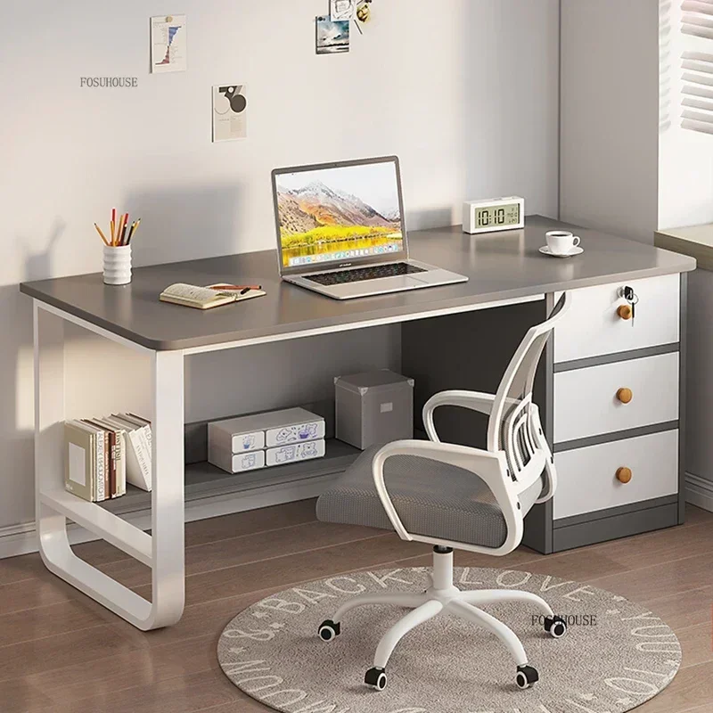 

Modern Computer Desks Desktop Home Office Desks Student Study Writing Table with Drawer Simple Modern Workbench Office Furniture