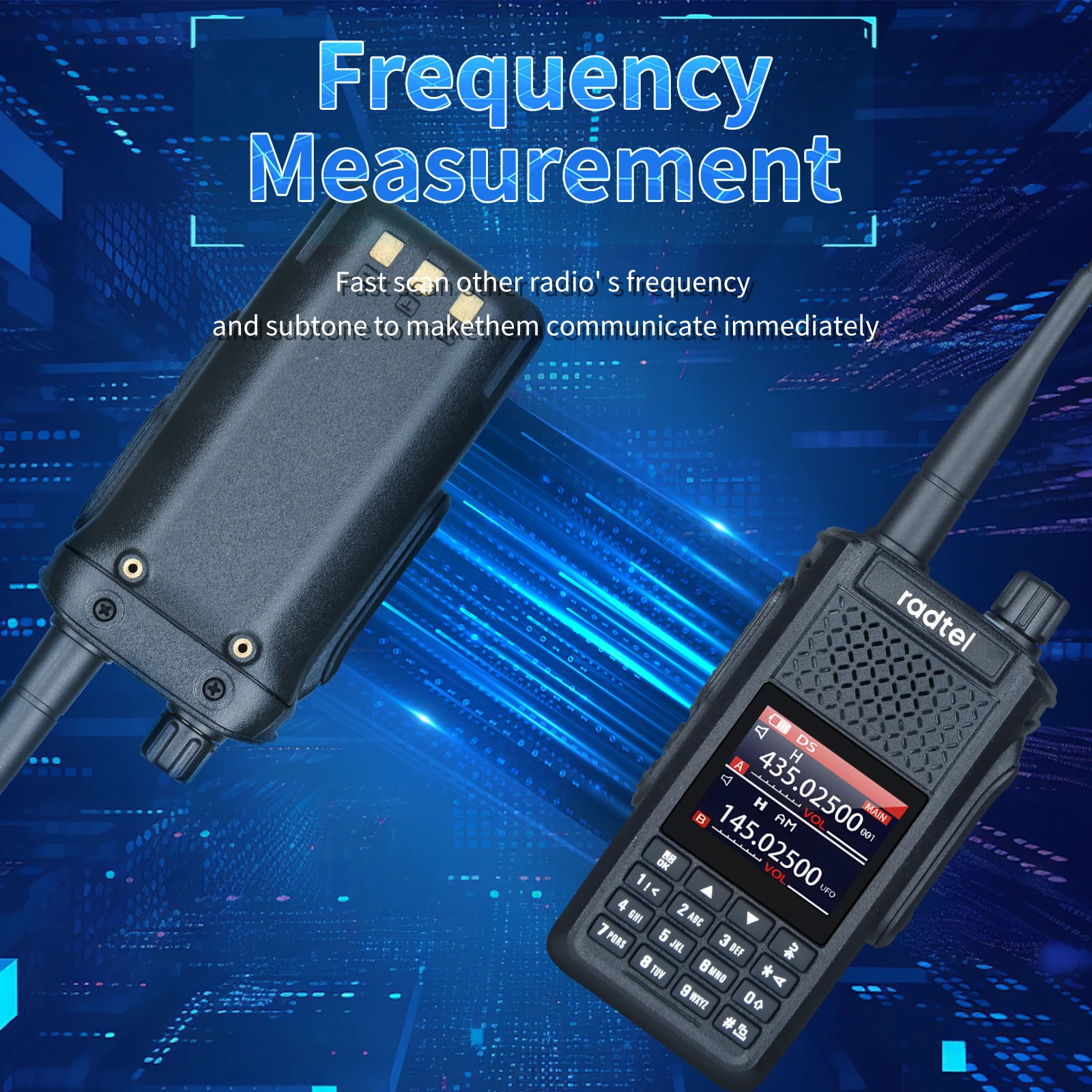 Radtel-walkie-talkie de banda aérea de aviación, banda completa a prueba de agua, frecuencia de copia inalámbrica, RT-630, 10W, IP67