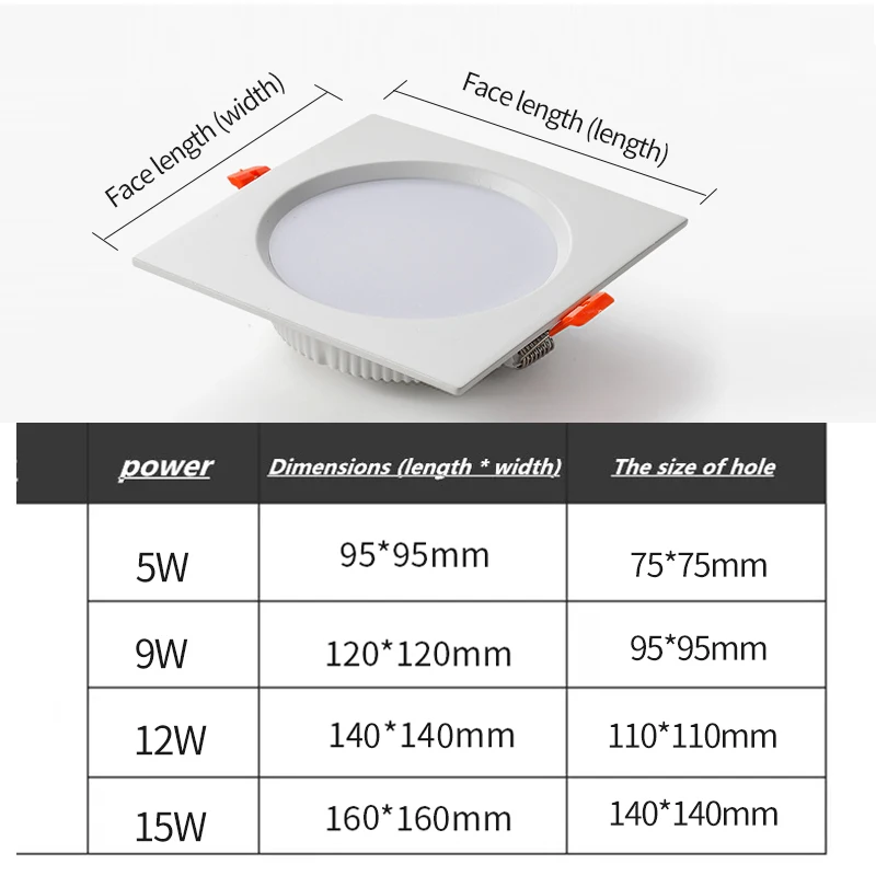 Lâmpada Simples Retangular Ultrafina, Cabeça Dupla Downlight, Buraco Duplo, Incorporado, Sala de Estar, Entrada, Teto, Refletor LED