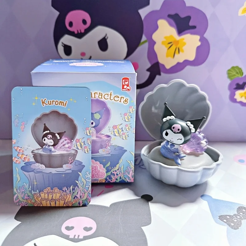 الأصلي سانريو حورية البحر قذيفة سلسلة صندوق أعمى كورومي مرحبا كيتي ميلودي Kawaii نموذج صندوق غامض ليتل التوأم ستار مصباح الاطفال هدية
