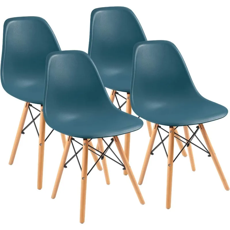 

Furmax Pre Assembled Modern Style Dining Chair Mid Century Modern DSW Chair, Shell Lounge Plastic Chair for Kitchen,(Dark Green)