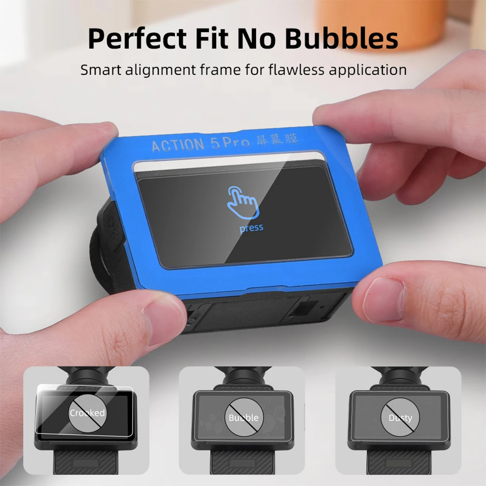 Flim in vetro temperato per DJI Osmo Action 5 Pro Protezione schermo Anti-scrach 9H Durezza Pellicola protettiva per lenti Accessori