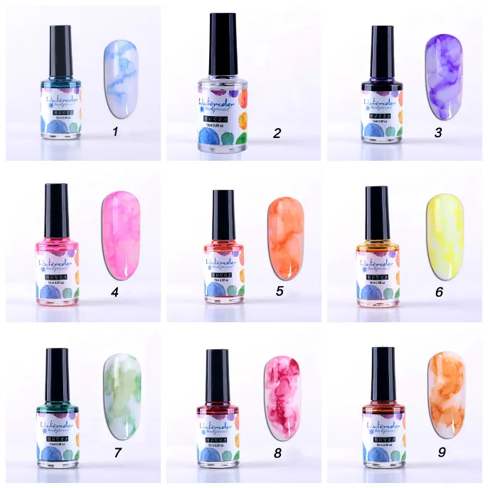 1 Pcs DIY Watercolor Ink Nail Polish Blooming Gel Smoke Smudge Varnish Manicure