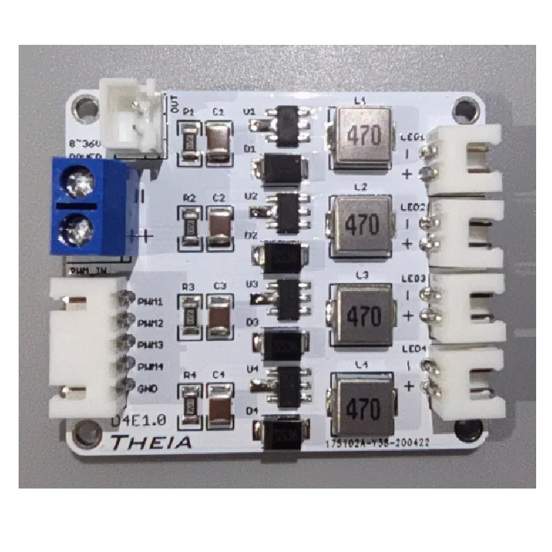 

PT4115E driver board LED constant current driver board PWM stepless dimming 4-channel output