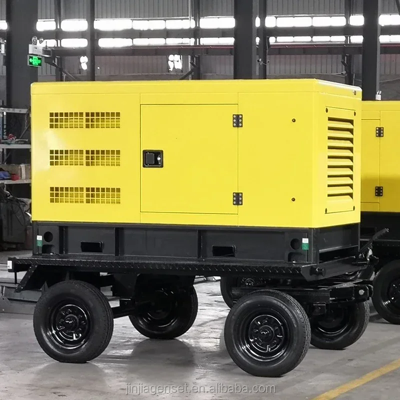 Hot sale portable silent Trailer Type 75kw Cummins powered diesel generator with ATS over 8 Hours Running Time