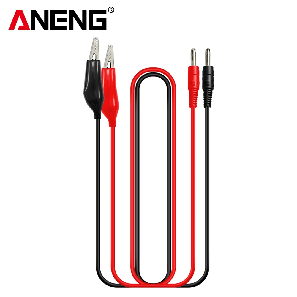 ANENG 10A Universal Multimeter Test Leads Alligator Clip Probe Silicone Insulated Anti-burn Heat Resistant Cable for Multimeter