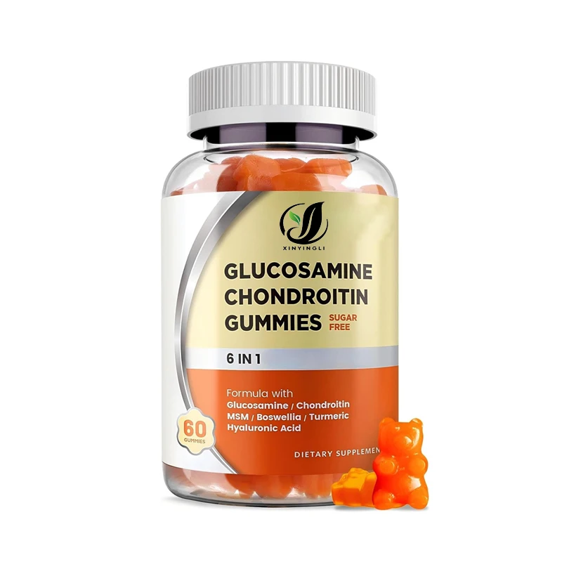 

Glucosamine chondroitin gummies sugar free, adult male and female gummies supplement, 60 gummies