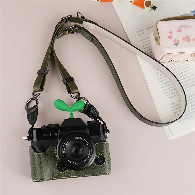 

【Hot-Sell】Camera Protective Case Xm5 Protective Case Base+Shoulder Strap For Fujifilm Xm5 Protective Case XM5 Camera Leather Cas