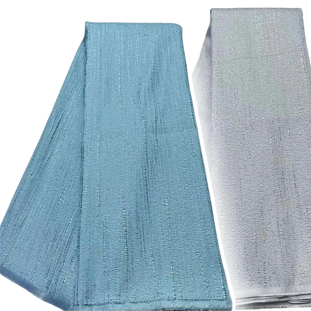 

2025 Горячая африканская нигерийская высококачественная тюль-кружевная ткань из органзы с вышивкой из гипюра для вечернего платья, жаккардовое свадебное платье SZ984