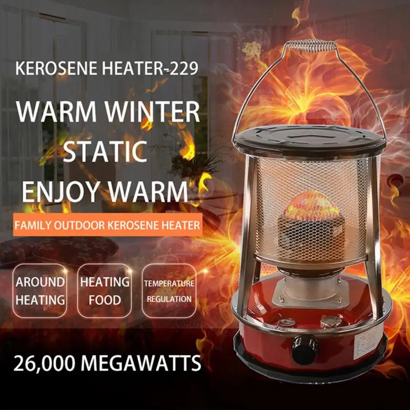 Kerosene Stove Heater Protable Outdoor Warming Heater Winter Camp Stove Fishing Household Winter Warmer Heating Furnace