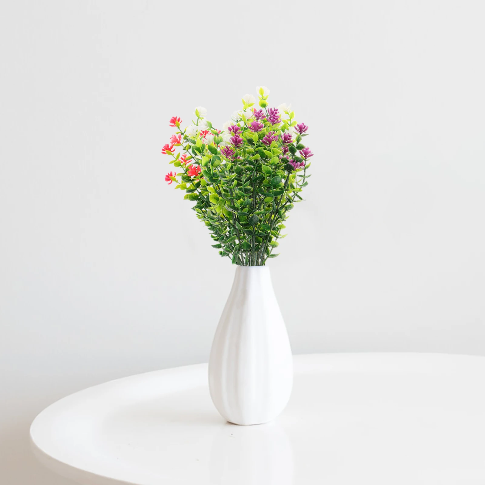 

12Pcs Artificial Eucalyptus Leaves Simulation Plant Wall Decor Realistic Faux Grass Money Grass Home Office Indoor Outdoor